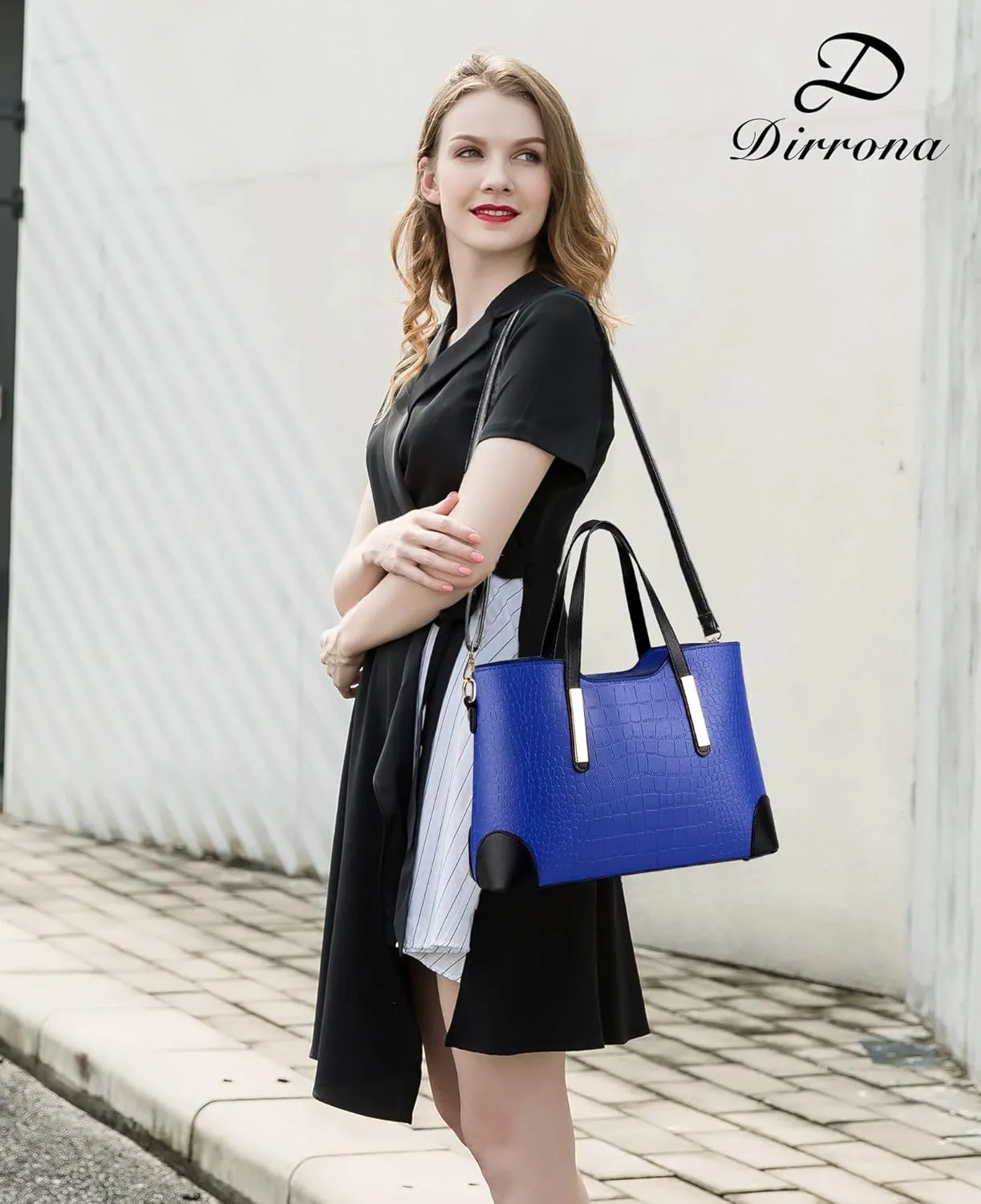 Fashion Women Handbags Set 2 Pcs Large Shoulder Bag Multifunctional
