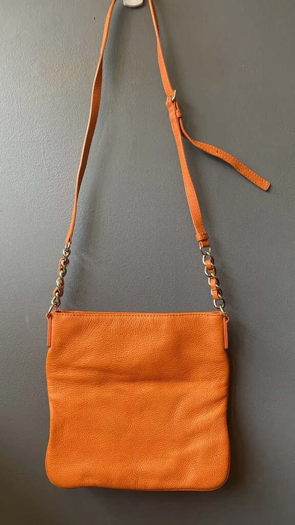 Flat Leather Crossbody Bag