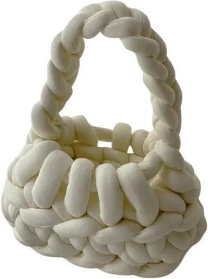 Floerns Women's Chunky Yarn Knit Shoulder Bag Crochet Handbags Hobo Tote Bag Clutch Purse