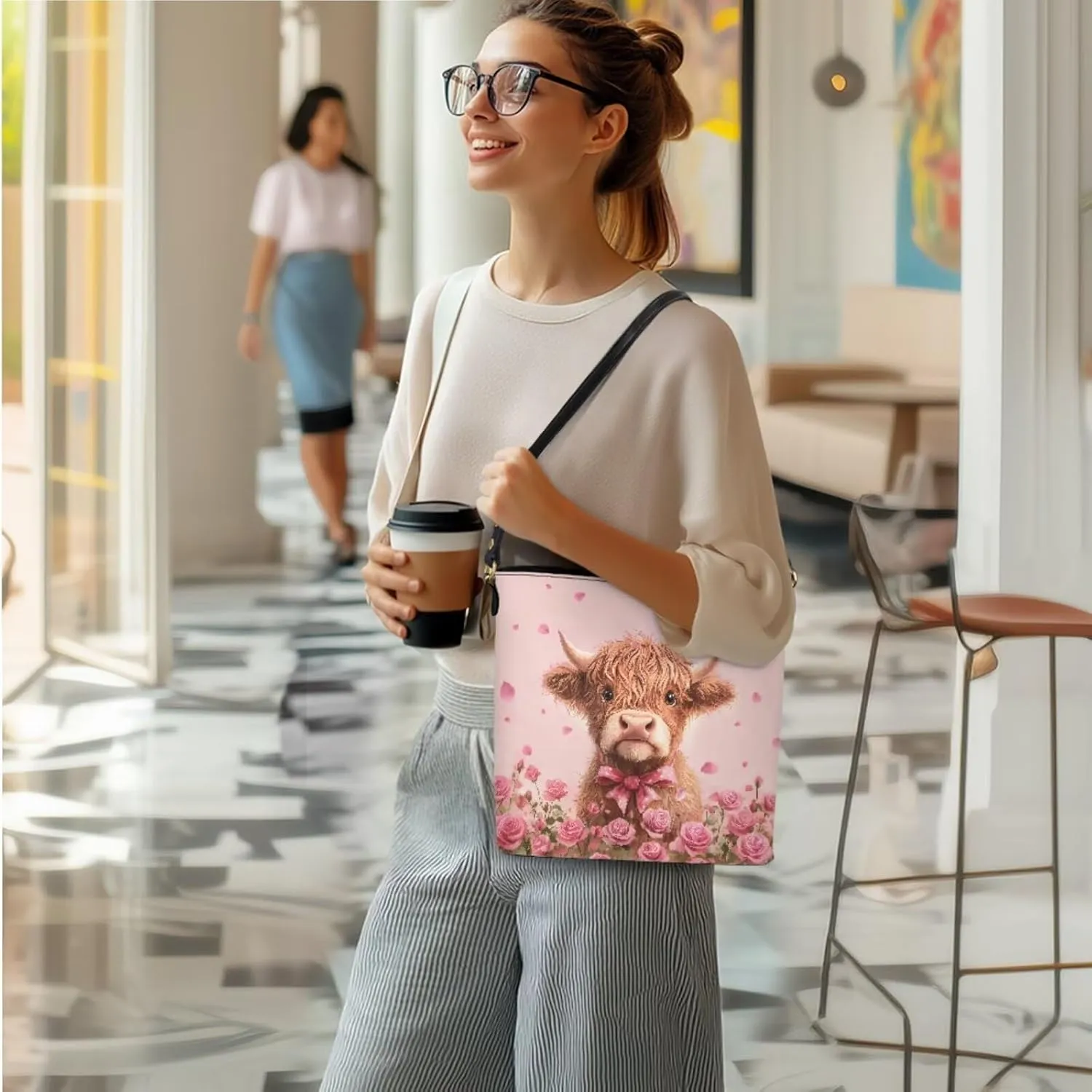 FOR U DESIGNS Women's Wristlet Handbags Top Handle Travel Crossbody Shoulder Tote Purses Sets Valentine's Day Bucket Bag
