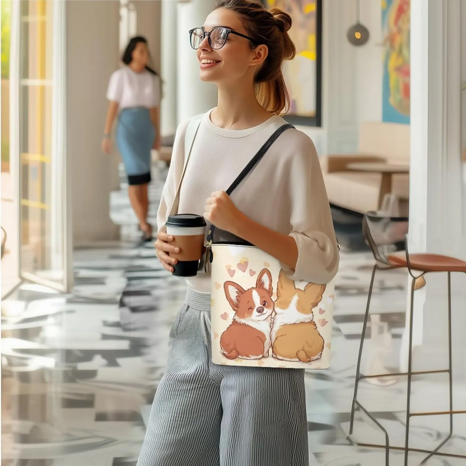 FOR U DESIGNS Women's Wristlet Handbags Top Handle Travel Crossbody Shoulder Tote Purses Sets Valentine's Day Bucket Bag