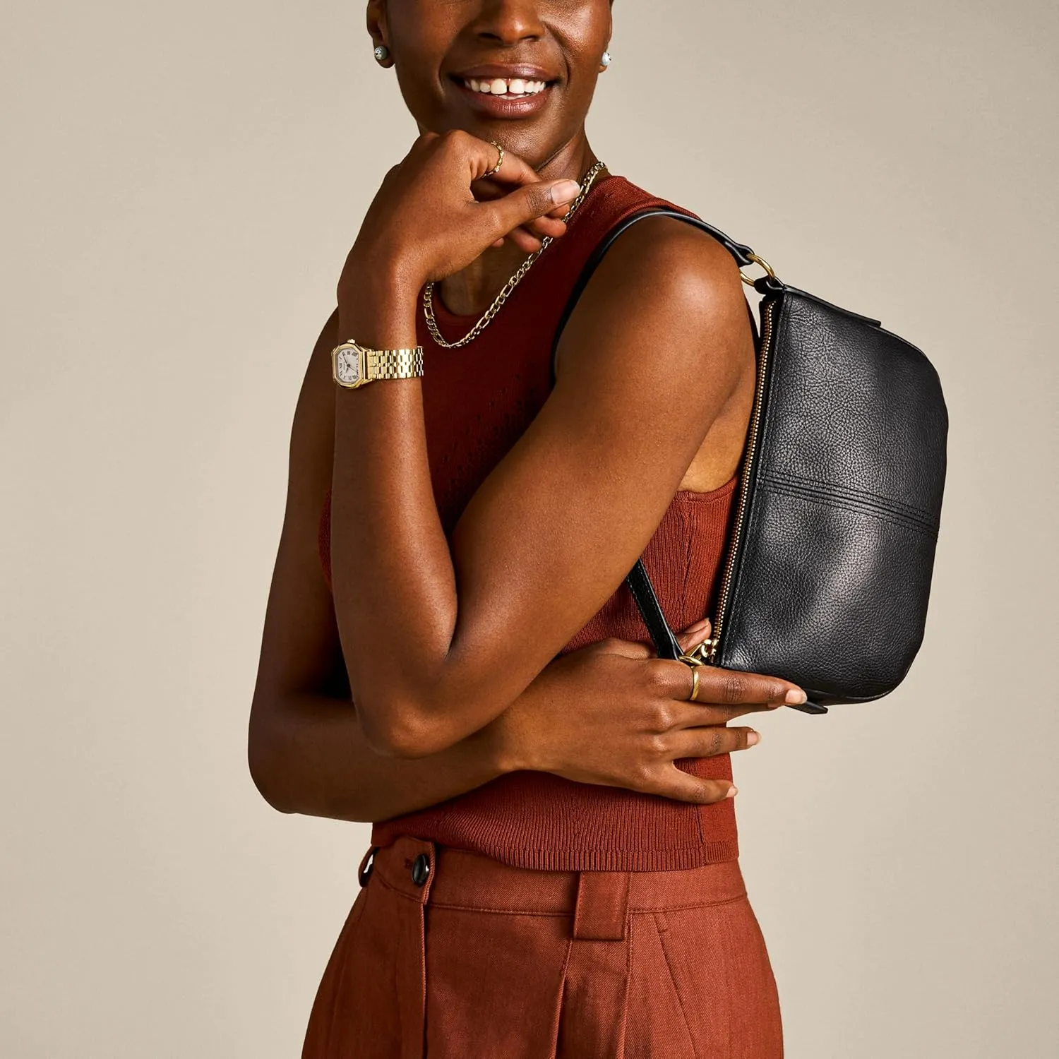 Fossil Women's Jolie Leather Small Shoulder Bag Purse Handbag for Women