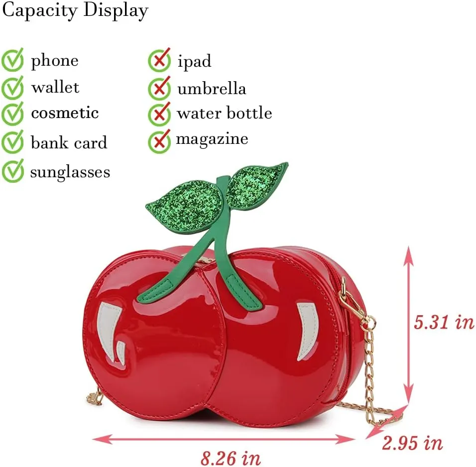 Fun Shape Purse for Women Novelty Handbags Unique Chain Crossbody Bag for Teens with Adjustable Shoulder Strap