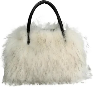 Furry Tote Bag for Women Fuzzy Faux Fur Large Tote Handbag Cute Soft Fluffy Purse Ladies Satchel