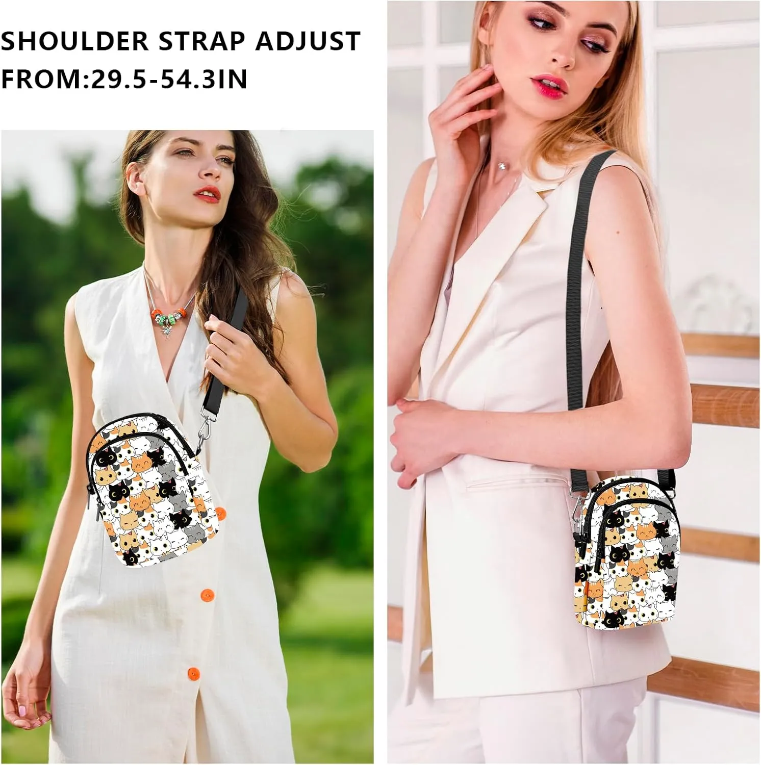 FyLybois Crossbody Bags for Women Cell Phone Purse Lightweight Adjustable Shoulder Handbags Wallet with Card Slots