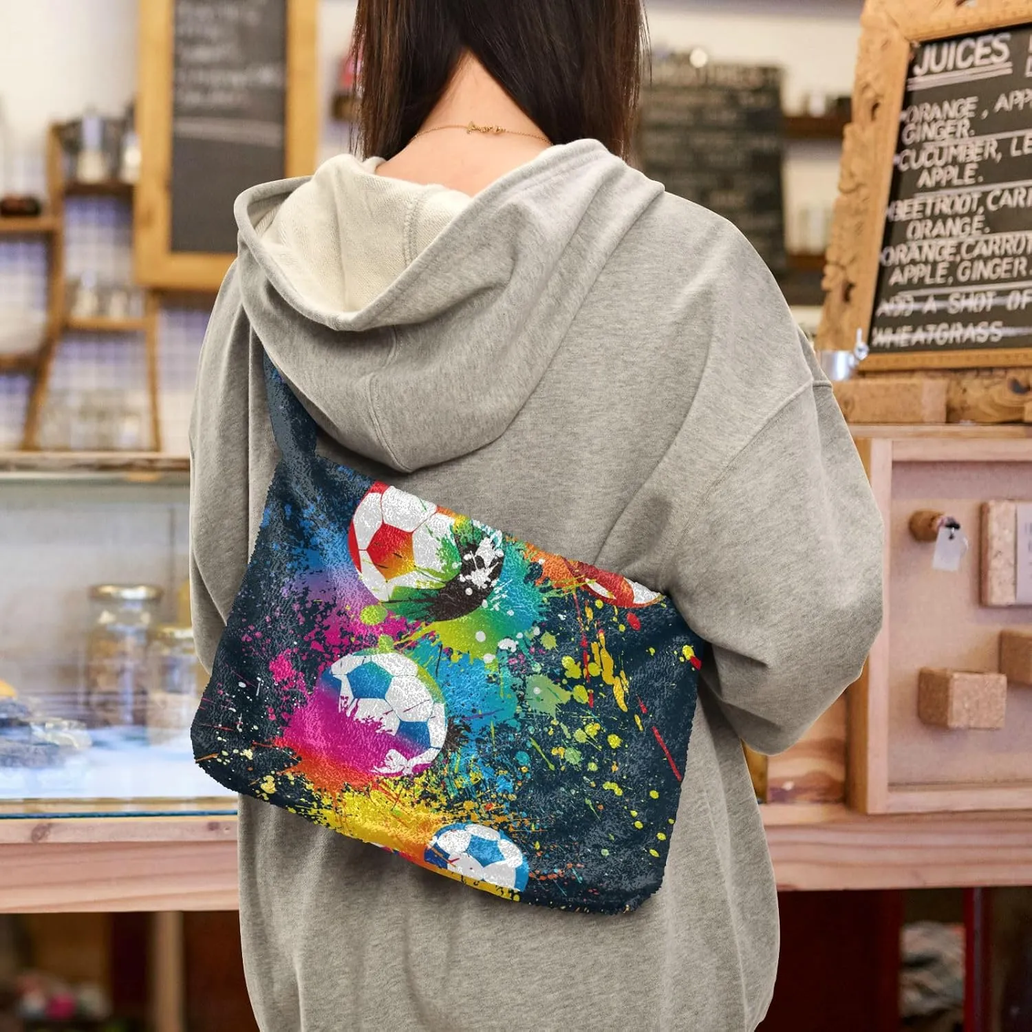 GAIGEO Fantasy World Flower Sea Shoulder Bag, Handbag Shoulder Bag, Crossbody Bookbag for Women