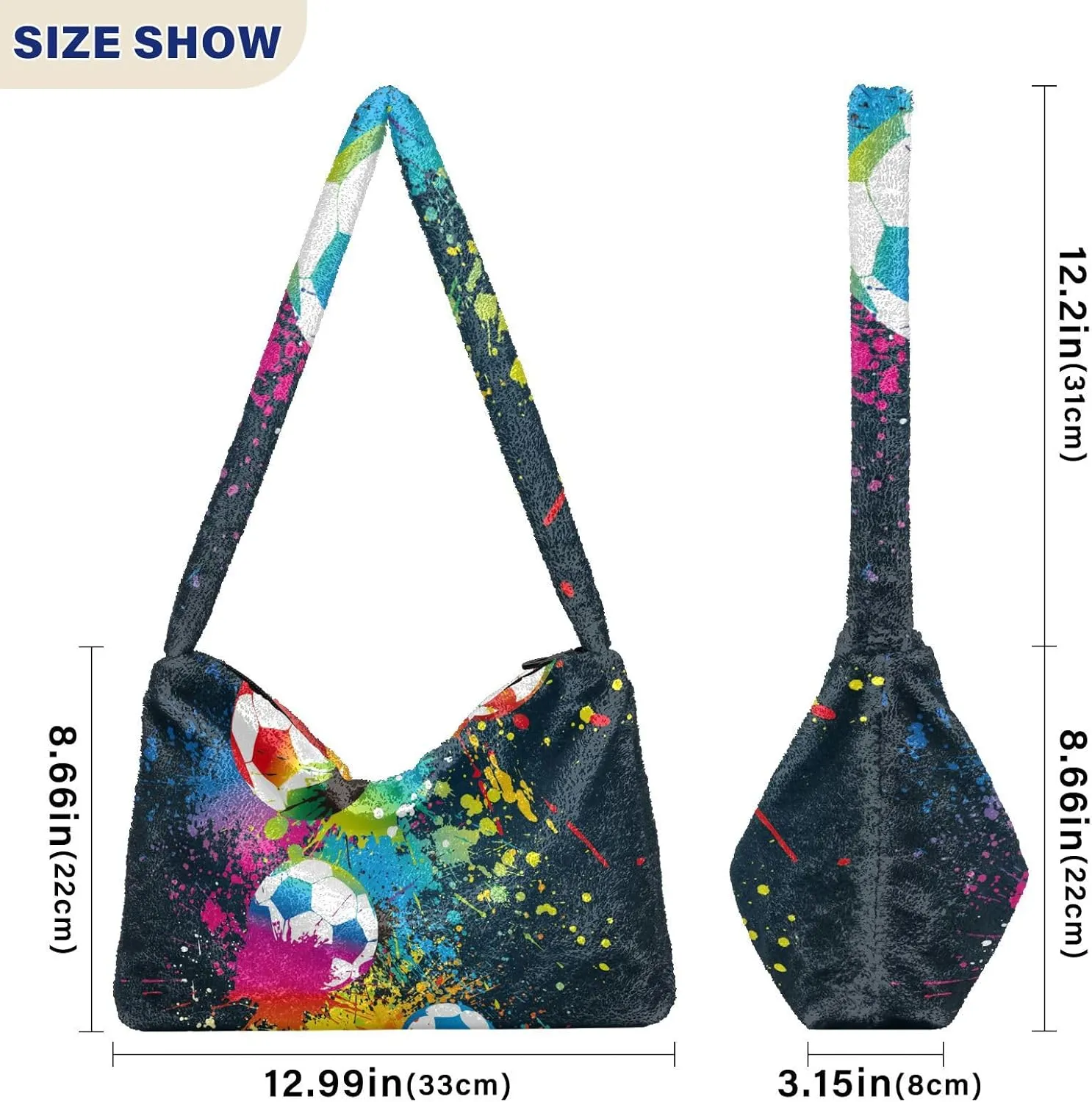 GAIGEO Fantasy World Flower Sea Shoulder Bag, Handbag Shoulder Bag, Crossbody Bookbag for Women