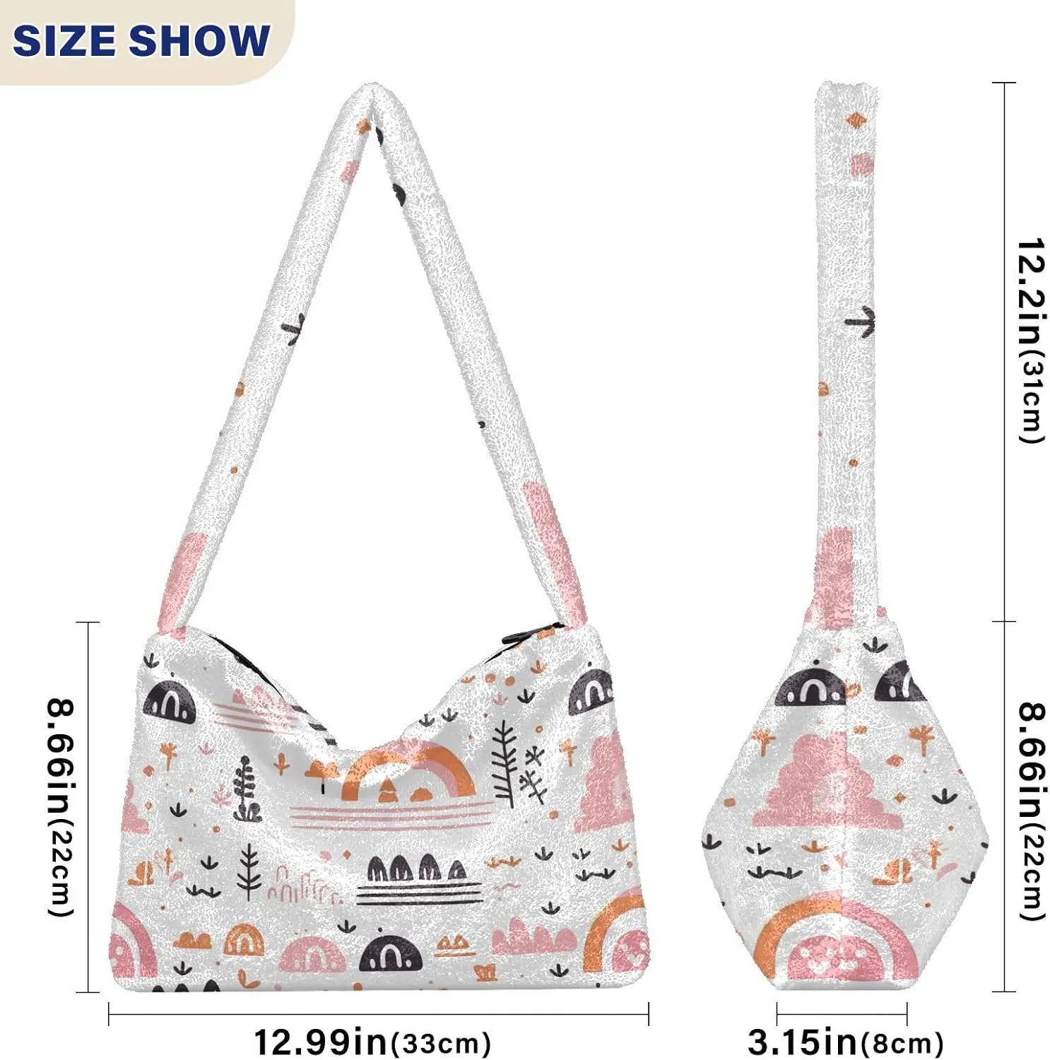 GAIGEO Hello Bear Orange Fruit Flower Bike Women Handbags Shoulder Bag, Lightweight Shoulder Bag, Womens Outdoor Bag