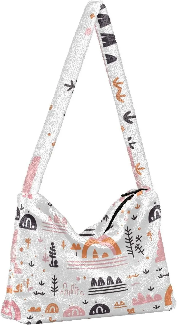 GAIGEO Hello Bear Orange Fruit Flower Bike Women Handbags Shoulder Bag, Lightweight Shoulder Bag, Womens Outdoor Bag