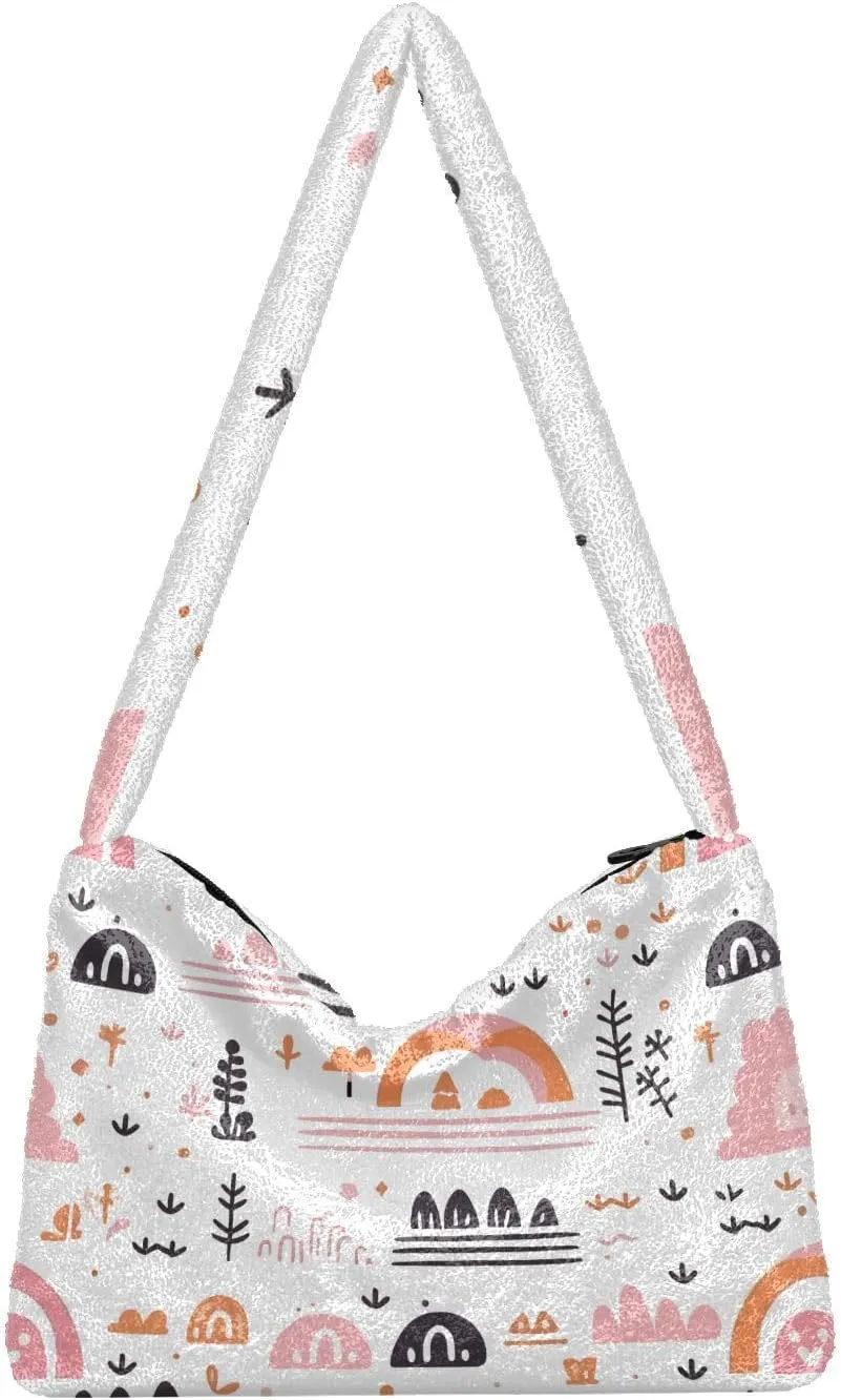 GAIGEO Hello Bear Orange Fruit Flower Bike Women Handbags Shoulder Bag, Lightweight Shoulder Bag, Womens Outdoor Bag