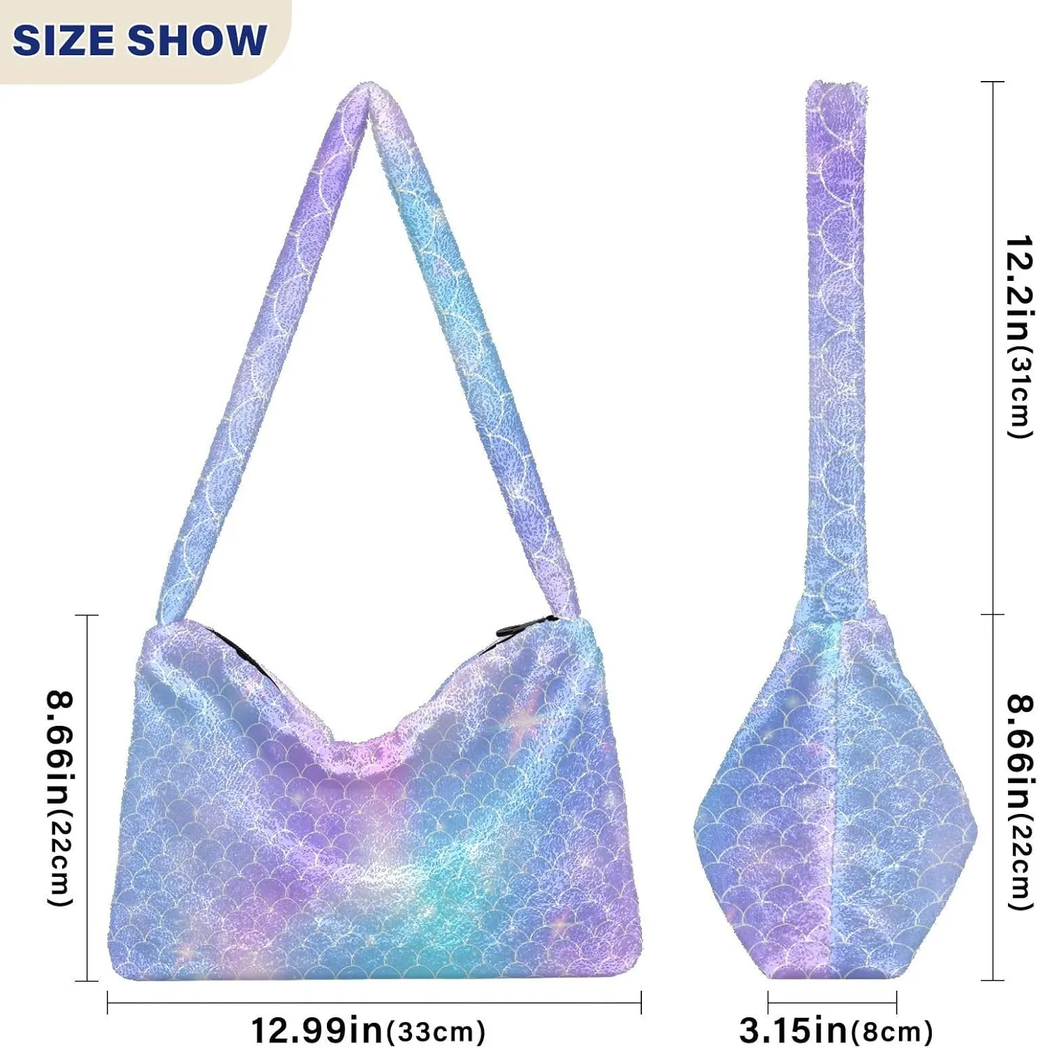 GAIGEO Kawaii Mermaid Rainbow Women's Shoulder Bag, Woman Handbags, Autumn Handbags