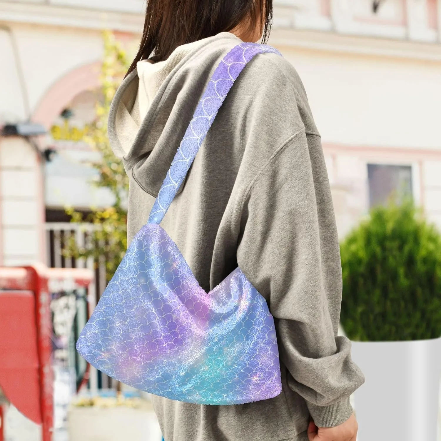 GAIGEO Kawaii Mermaid Rainbow Women's Shoulder Bag, Woman Handbags, Autumn Handbags