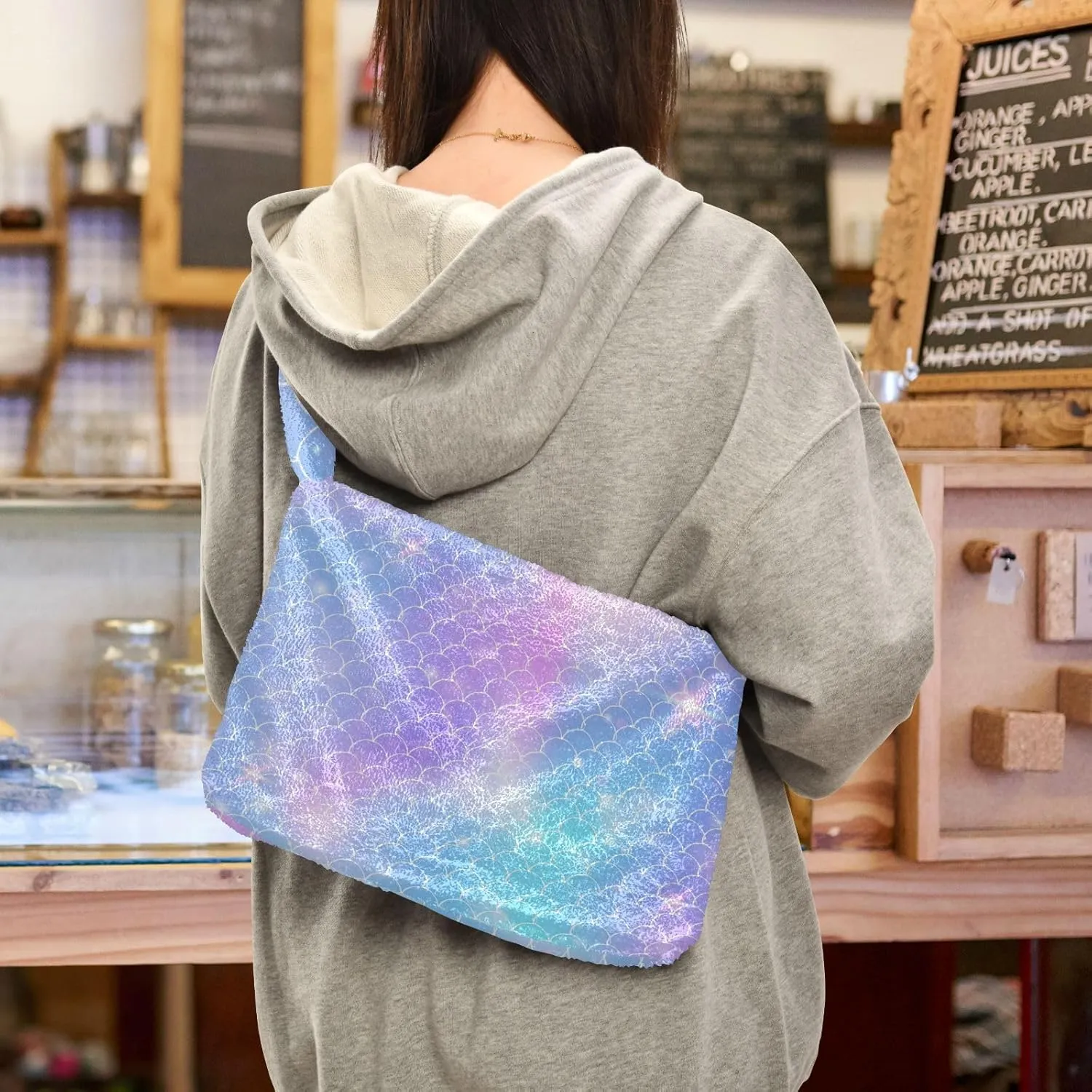 GAIGEO Kawaii Mermaid Rainbow Women's Shoulder Bag, Woman Handbags, Autumn Handbags