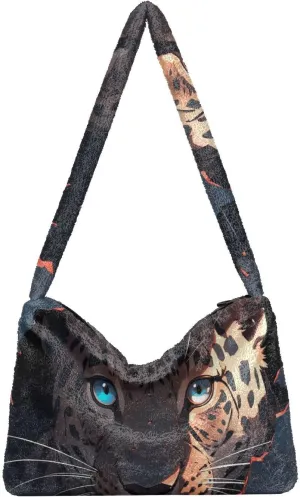 GAIGEO Little Bear Behind the Broken Wall Womens Shoulder Bag, Shoulder Bag with Pocket, Lightweight Handbags for Women