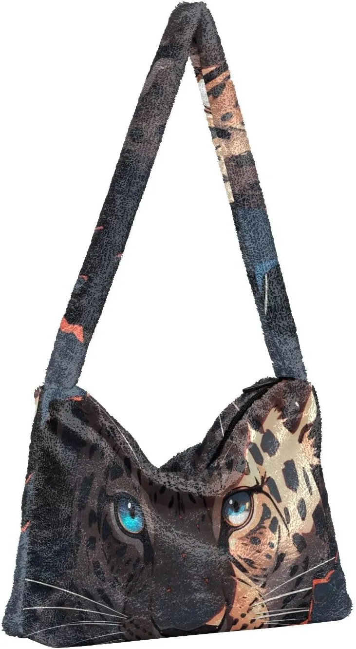 GAIGEO Little Bear Behind the Broken Wall Womens Shoulder Bag, Shoulder Bag with Pocket, Lightweight Handbags for Women