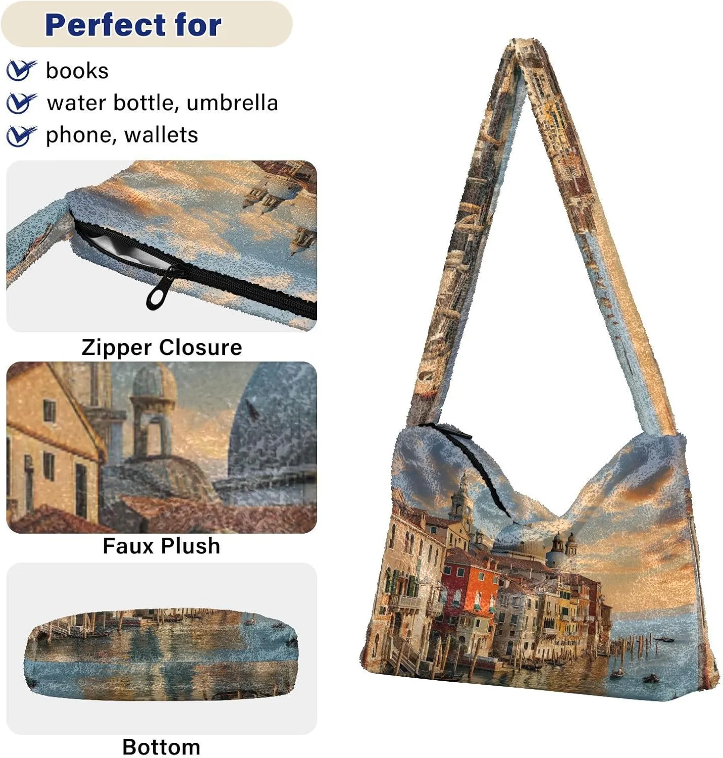 GAIGEO Nautical with a Lighthouse and Sea Shells Women's Bag, Medium Size Handbags, Shoulder Bag for Woman
