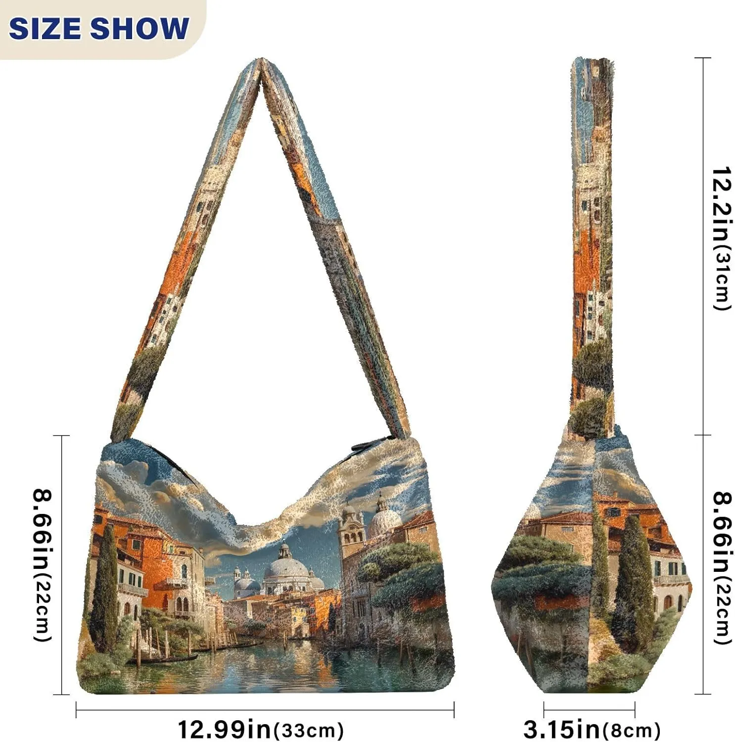 GAIGEO Nautical with a Lighthouse and Sea Shells Women's Bag, Medium Size Handbags, Shoulder Bag for Woman