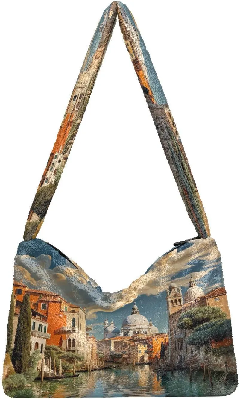 GAIGEO Nautical with a Lighthouse and Sea Shells Women's Bag, Medium Size Handbags, Shoulder Bag for Woman