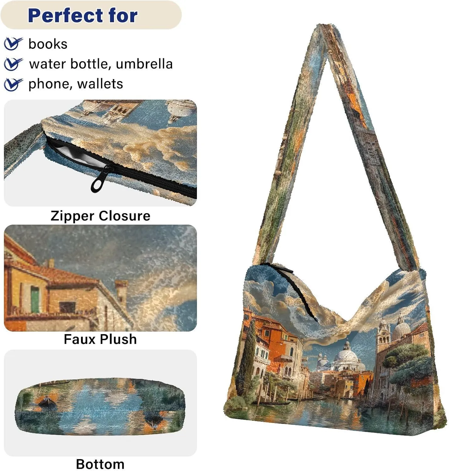 GAIGEO Nautical with a Lighthouse and Sea Shells Women's Bag, Medium Size Handbags, Shoulder Bag for Woman