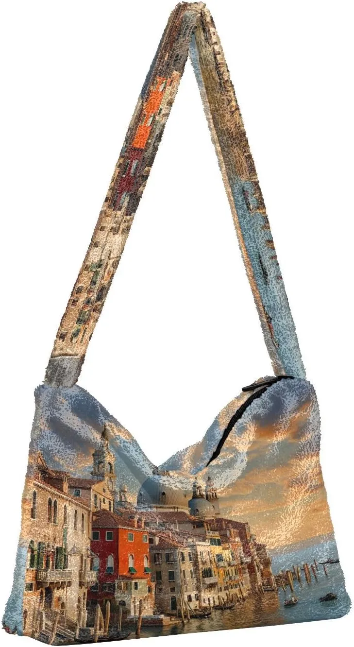 GAIGEO Nautical with a Lighthouse and Sea Shells Women's Bag, Medium Size Handbags, Shoulder Bag for Woman