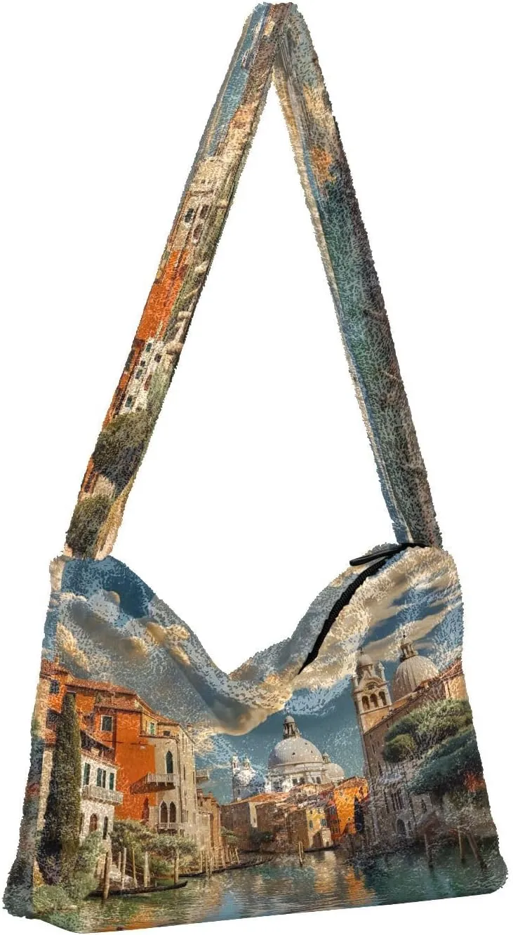 GAIGEO Nautical with a Lighthouse and Sea Shells Women's Bag, Medium Size Handbags, Shoulder Bag for Woman