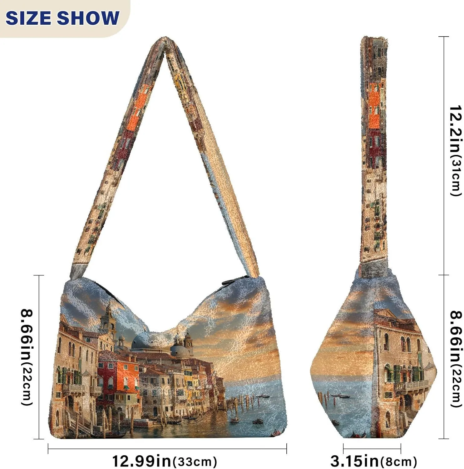 GAIGEO Nautical with a Lighthouse and Sea Shells Women's Bag, Medium Size Handbags, Shoulder Bag for Woman