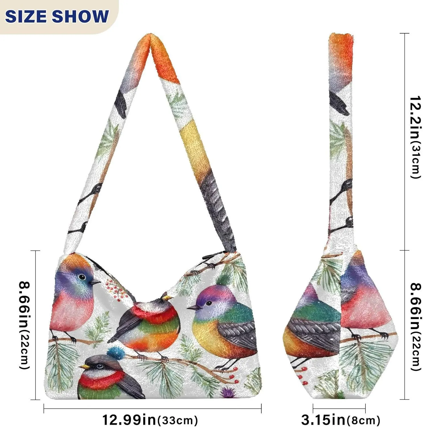 GAIGEO Orange Flower Shoulder Handbag, Handbags for Women Shoulder Bag, Autumn Handbags