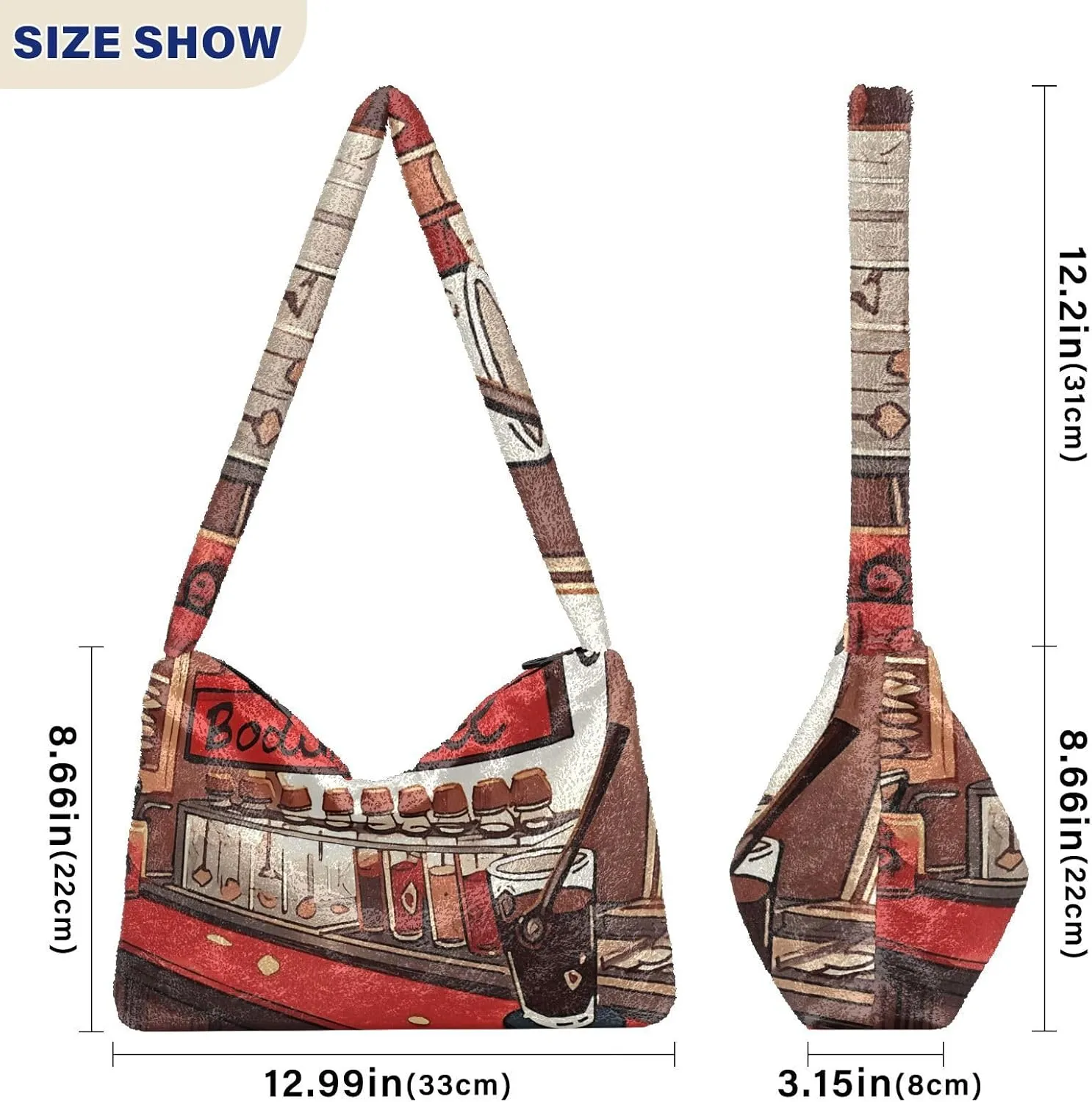 GAIGEO Red Blue White Watercolor Stars American Womens Shoulder Bag, Handbag Shoulder Bag, Womens Outdoor Bag