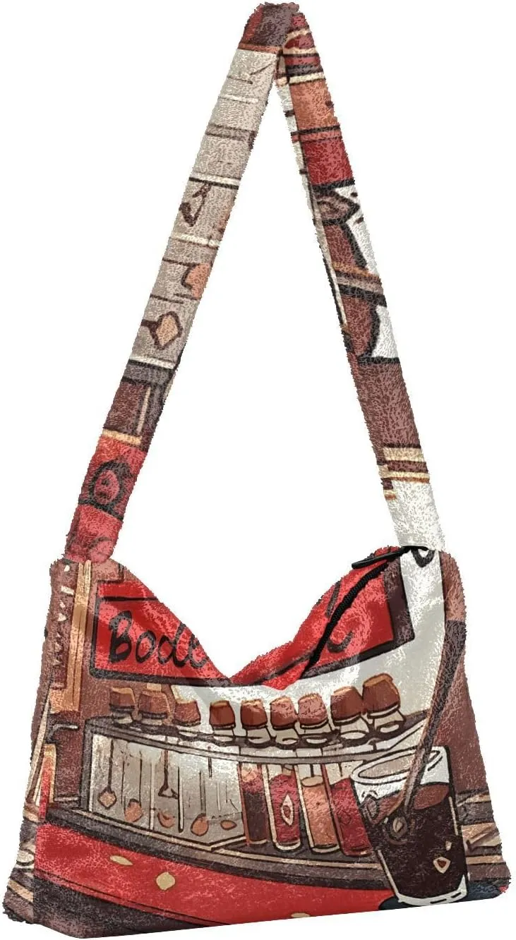GAIGEO Red Blue White Watercolor Stars American Womens Shoulder Bag, Handbag Shoulder Bag, Womens Outdoor Bag