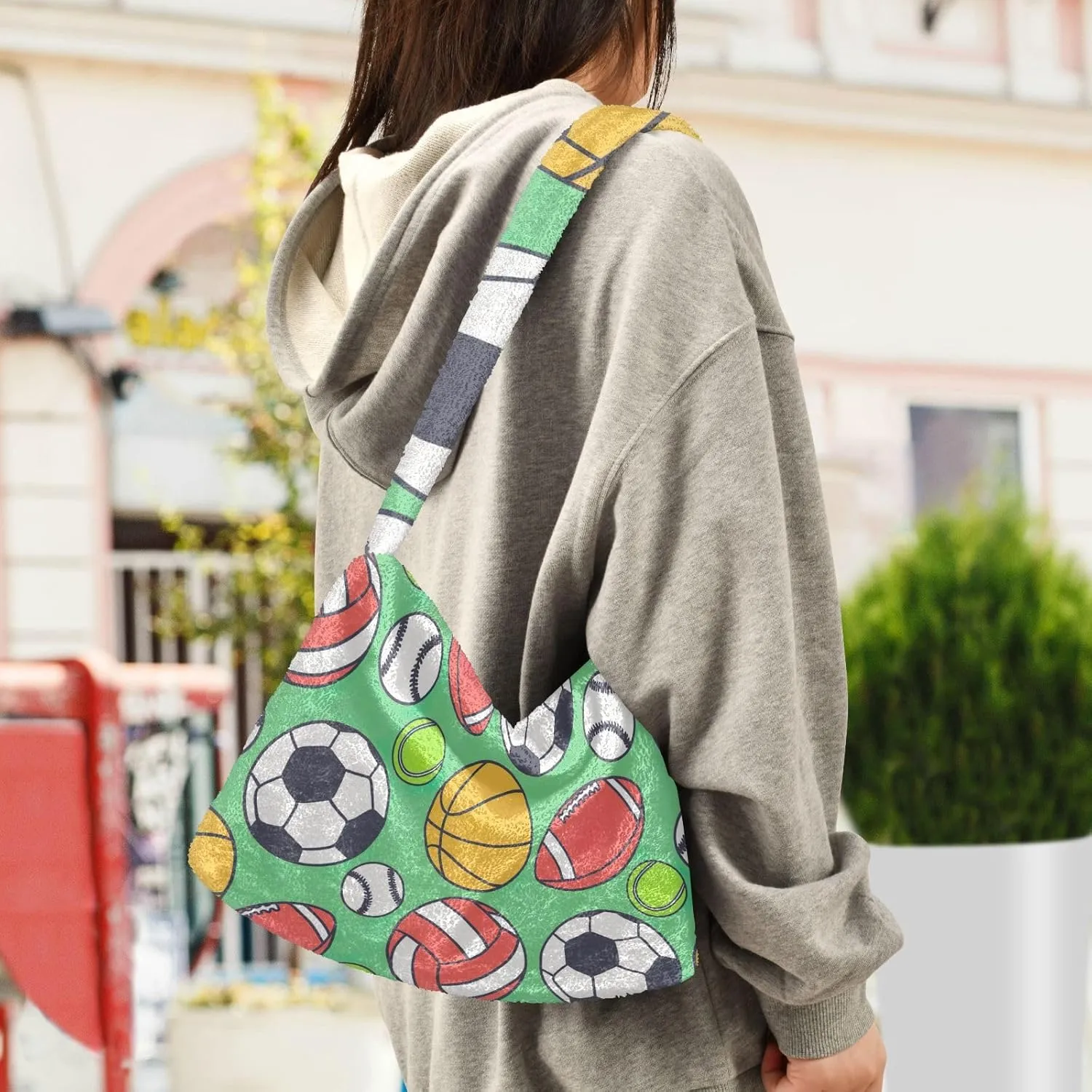 GAIGEO Skateboard Bright Ladies Shoulder Handbags, Shoulder Bag with Pocket, Autumn Handbags