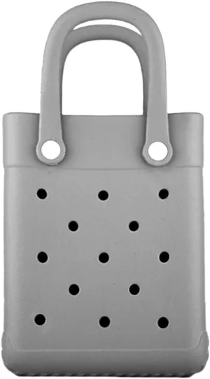 GBB Rubber Beach Bag X-Small Beach Tote Bag Waterproof Mini Tote Bag for the Beach Boat Pool Sports Travel Bag Open Handbag