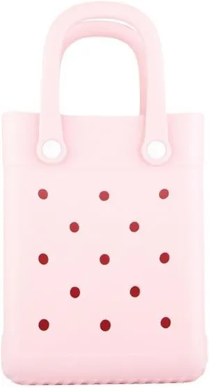 GBB Rubber Beach Bag X-Small Beach Tote Bag Waterproof Mini Tote Bag for the Beach Boat Pool Sports Travel Bag Open Handbag