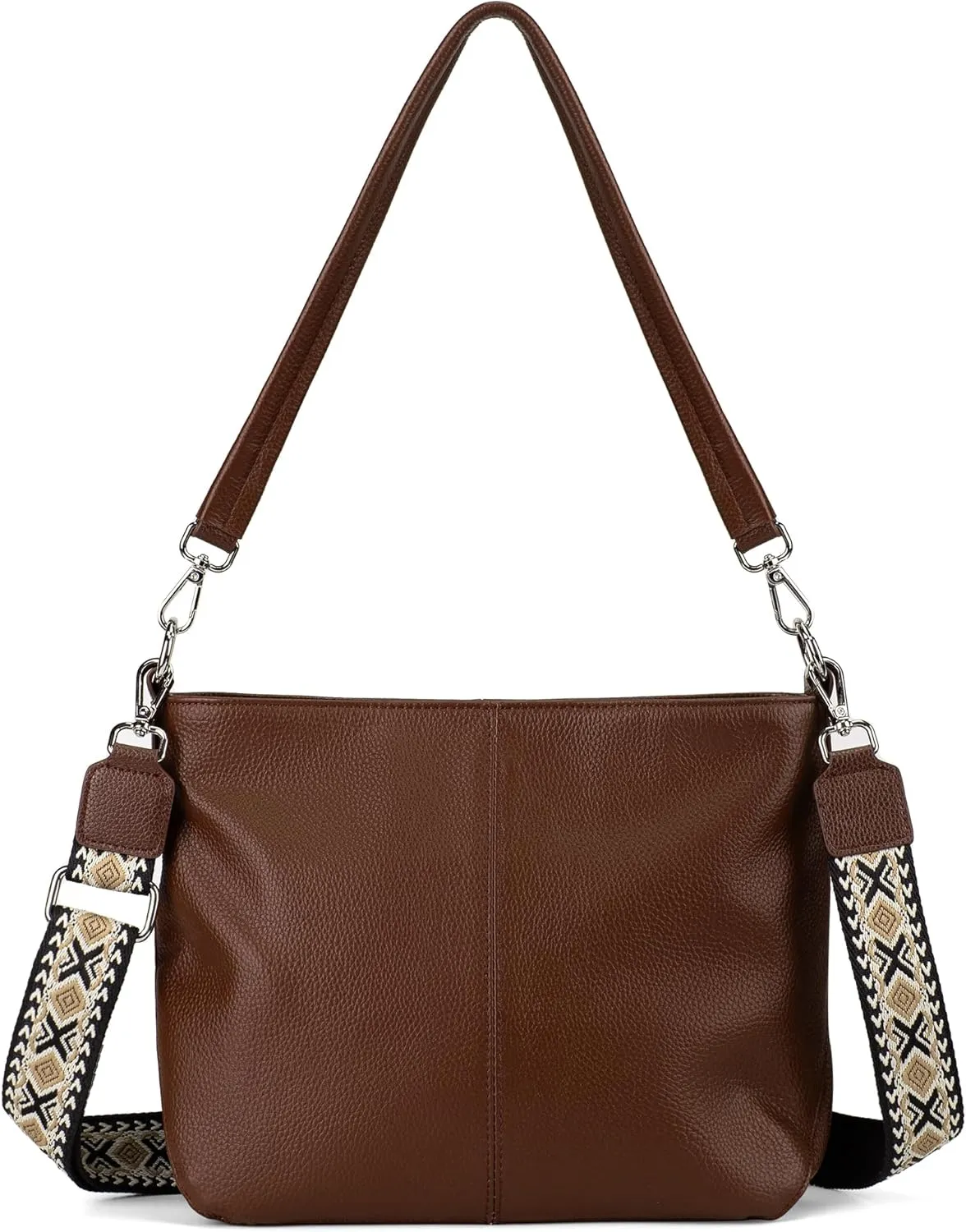 Genuine Leather Purse for Women, Women's Handbags Hobo Bag, Soft Leather Crossbody with Adjustable Wide Strap