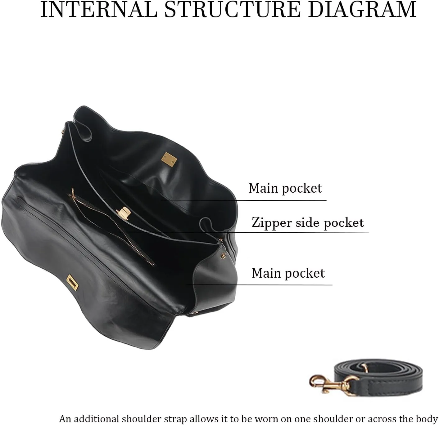 Genuine Leather Women's Shoulder Bag,Fashion Travel Bag, Retro Large Crossbody Travel Work Bag Purse