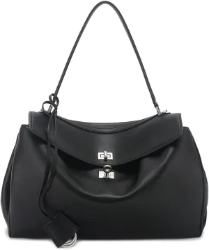 Genuine Leather Women's Shoulder Bag,Fashion Travel Bag, Retro Large Crossbody Travel Work Bag Purse