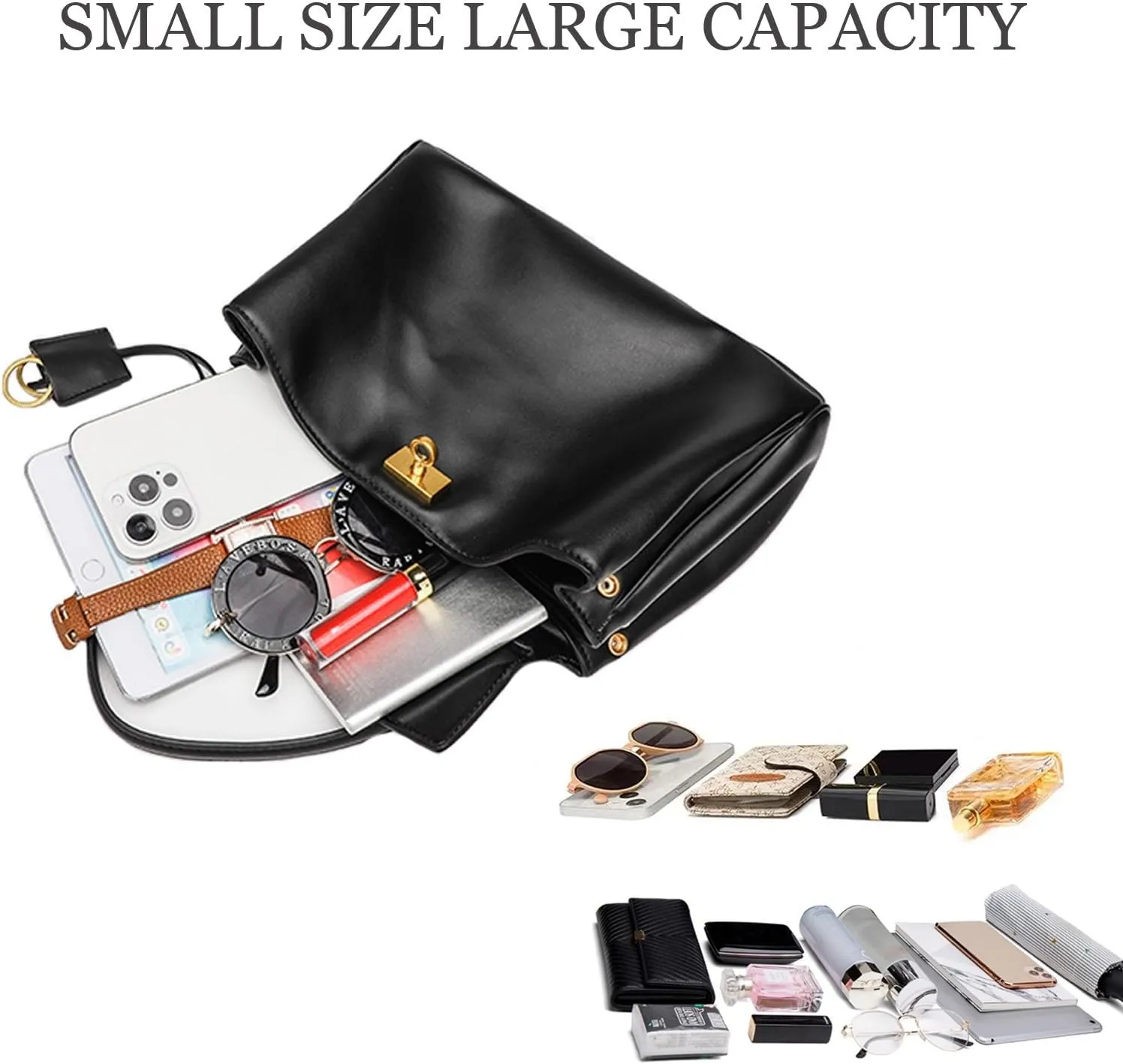 Genuine Leather Women's Shoulder Bag,Fashion Travel Bag, Retro Large Crossbody Travel Work Bag Purse