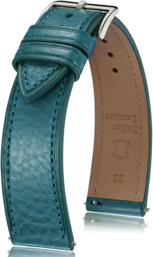 Getalia Italian leather Watch Band Tuscany Natural Vegetable-Tanned Full Grain Genuine Leather,18mm 19mm 20mm 21mm 22mm Quick Release Replacement Watch Straps for Men and Women Thin and Soft