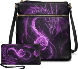 GIFTPUZZ Purse and Wallet Set for Women Ladies Hobo Bag Crossbody Bags Leather Shoulder Bag Valentine's Day Gifts