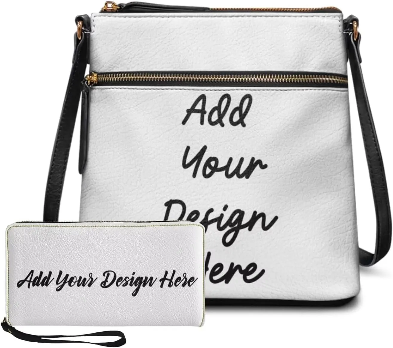GIFTPUZZ Women Crossbody Purse and Wallet Set for St. Patrick's Day Green Shoulder Bag Leather Tote Bag Lady Handbags