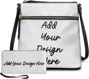 GIFTPUZZ Women Crossbody Purse and Wallet Set for St. Patrick's Day Green Shoulder Bag Leather Tote Bag Lady Handbags