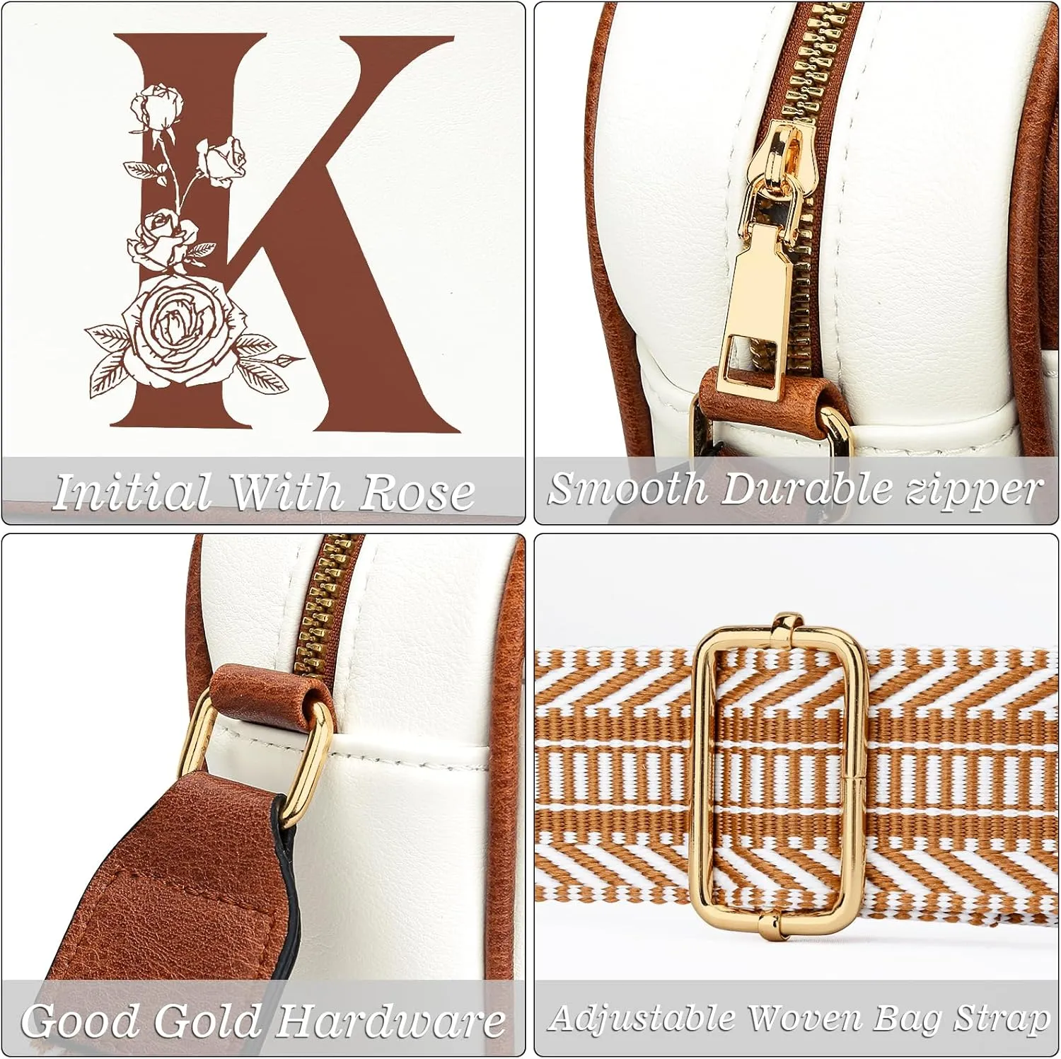 Gifts for Women Personalized Mothers Day Gifts Crossbody Bag Small Purse with Initial Letter Shoulder Handbags
