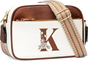 Gifts for Women Personalized Mothers Day Gifts Crossbody Bag Small Purse with Initial Letter Shoulder Handbags