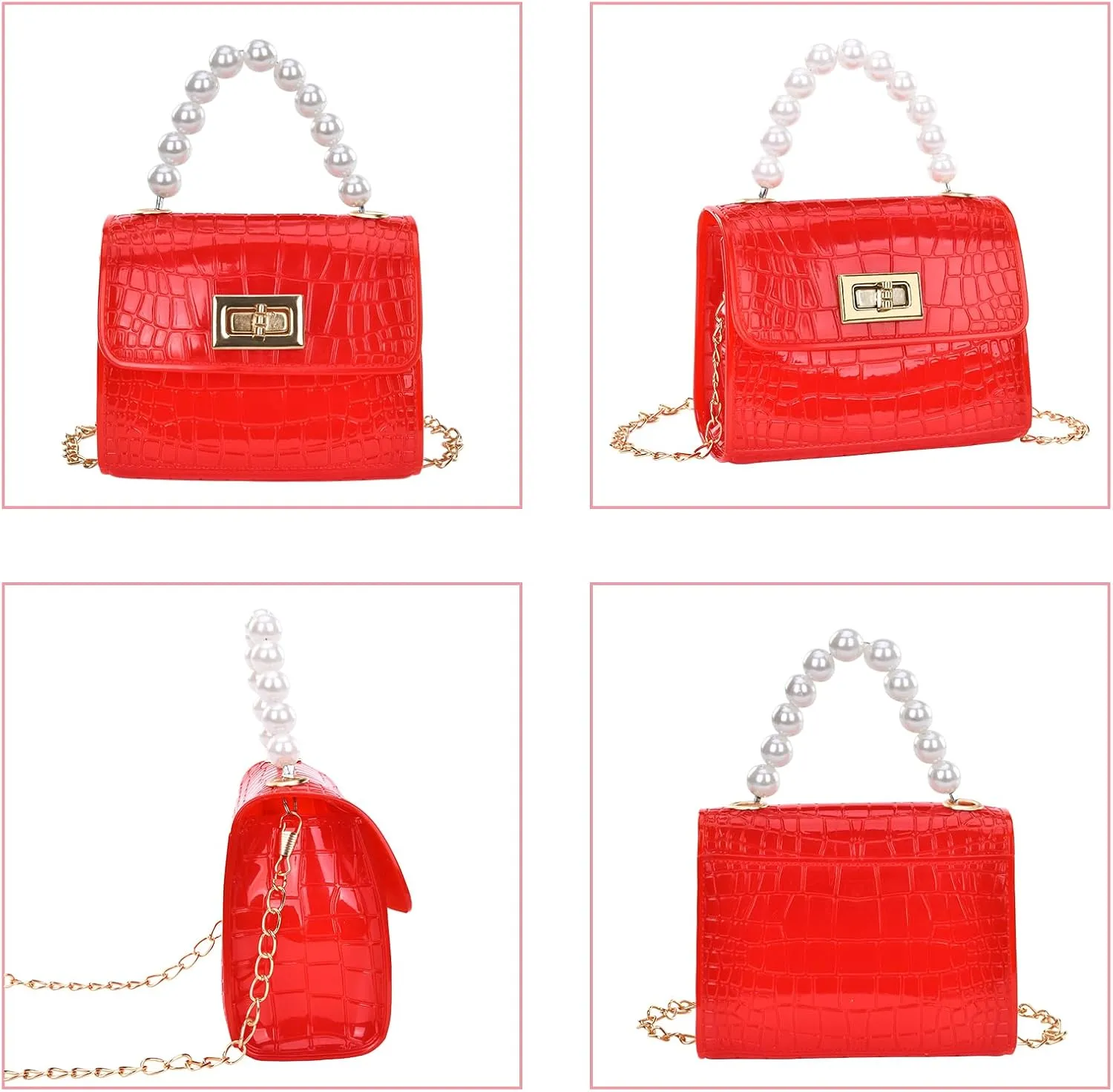 Girls Purse Little Girls Toddler Crossbody Purse Kids Shoulder Bag Princess Handbags with Sunglass