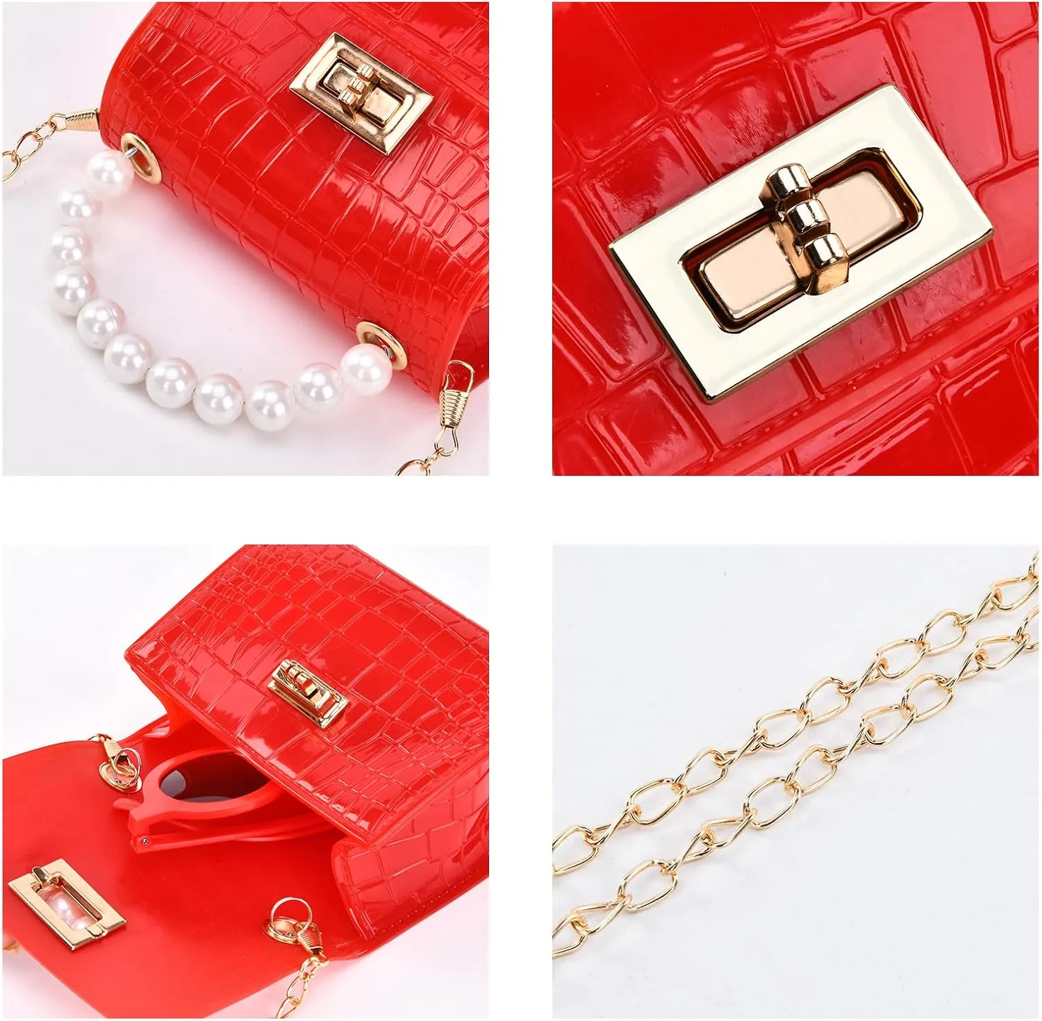 Girls Purse Little Girls Toddler Crossbody Purse Kids Shoulder Bag Princess Handbags with Sunglass