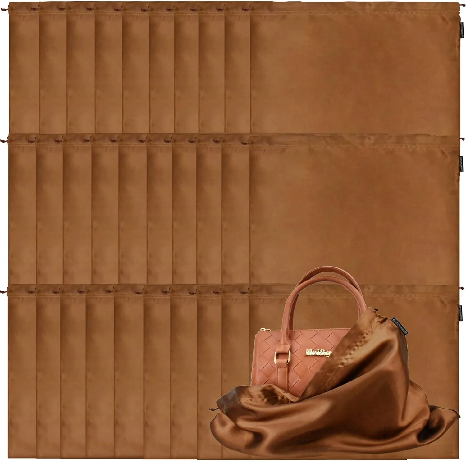 GONGKANGYUAN 30 Pack Dust Bags for Handbags Travel Storage Pouch, Silk Handbag Dust Cover Bags for Purses Pocketbooks Shoes Boots