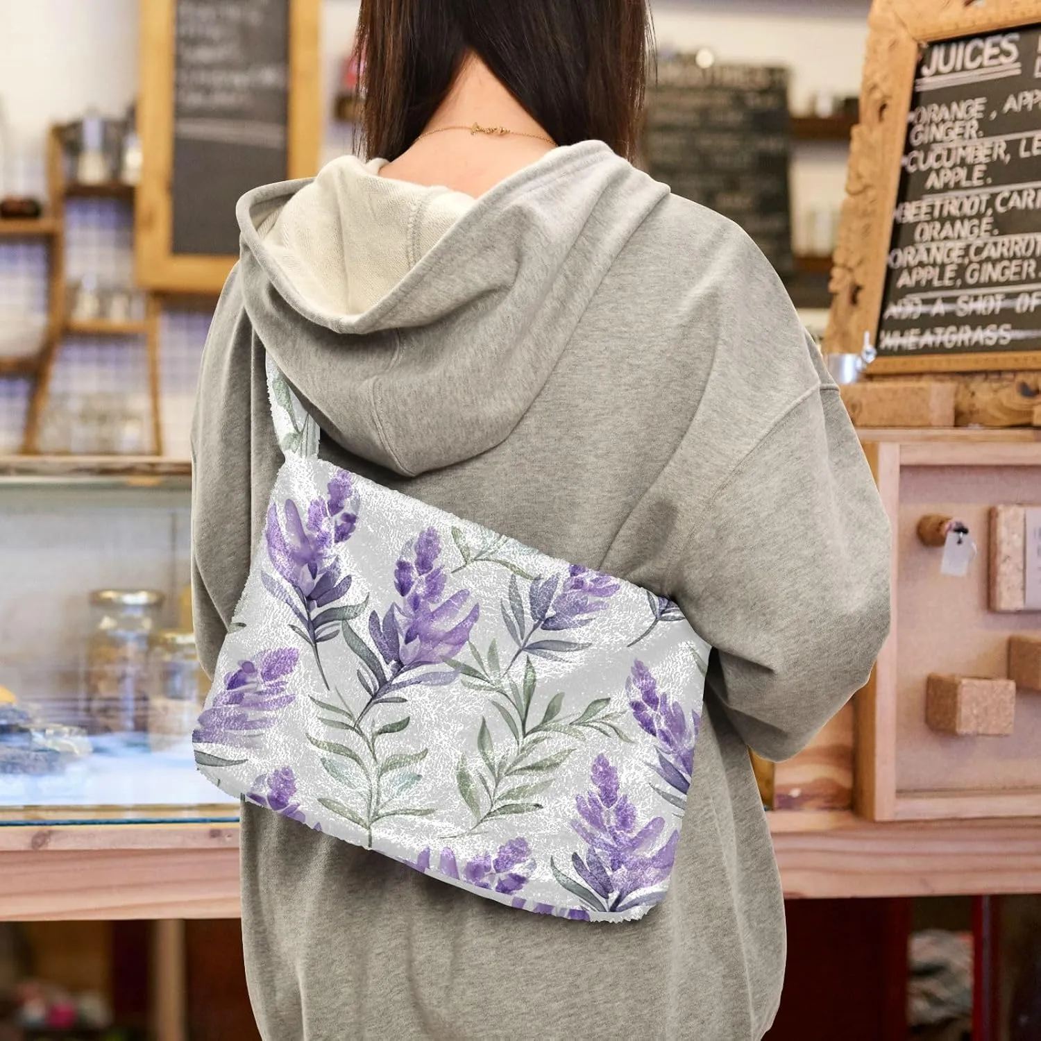Green Leaves Modern Ladies Shoulder Handbags, Shoulder Tote Bag for Women, Autumn Handbags