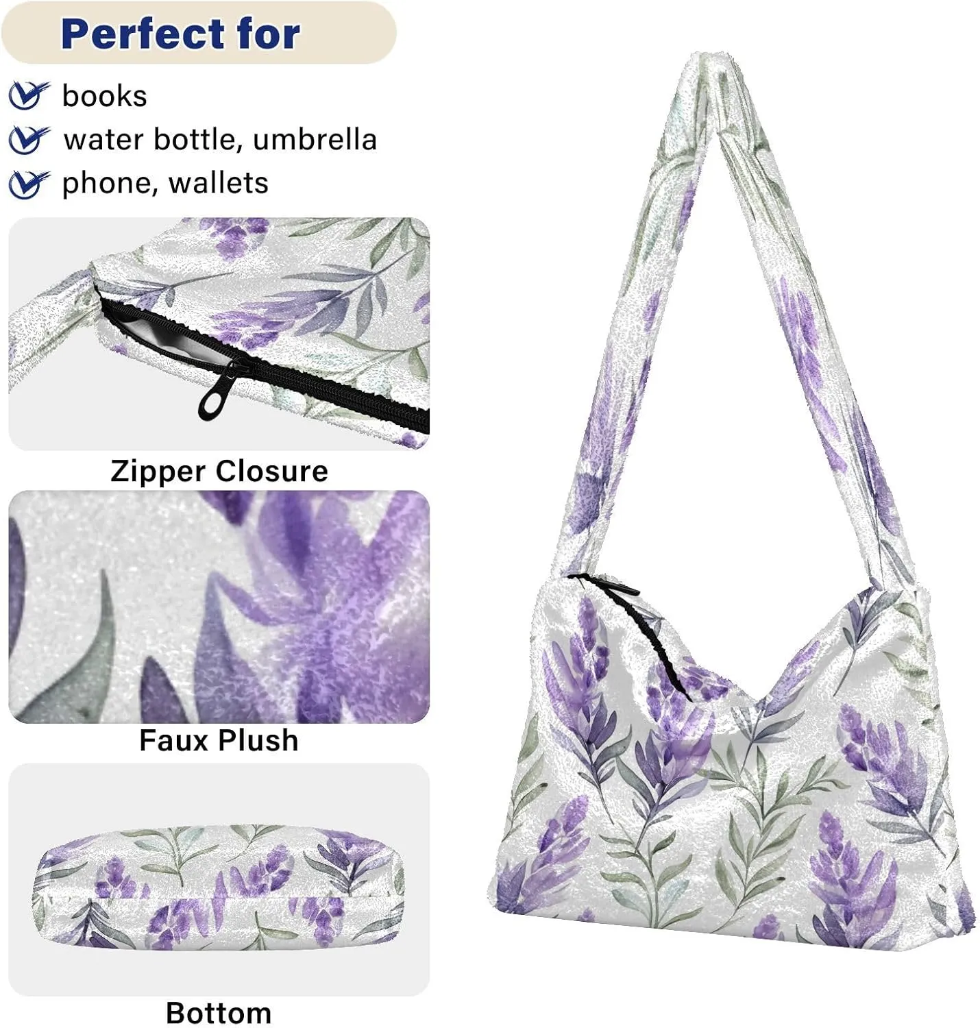 Green Leaves Modern Ladies Shoulder Handbags, Shoulder Tote Bag for Women, Autumn Handbags
