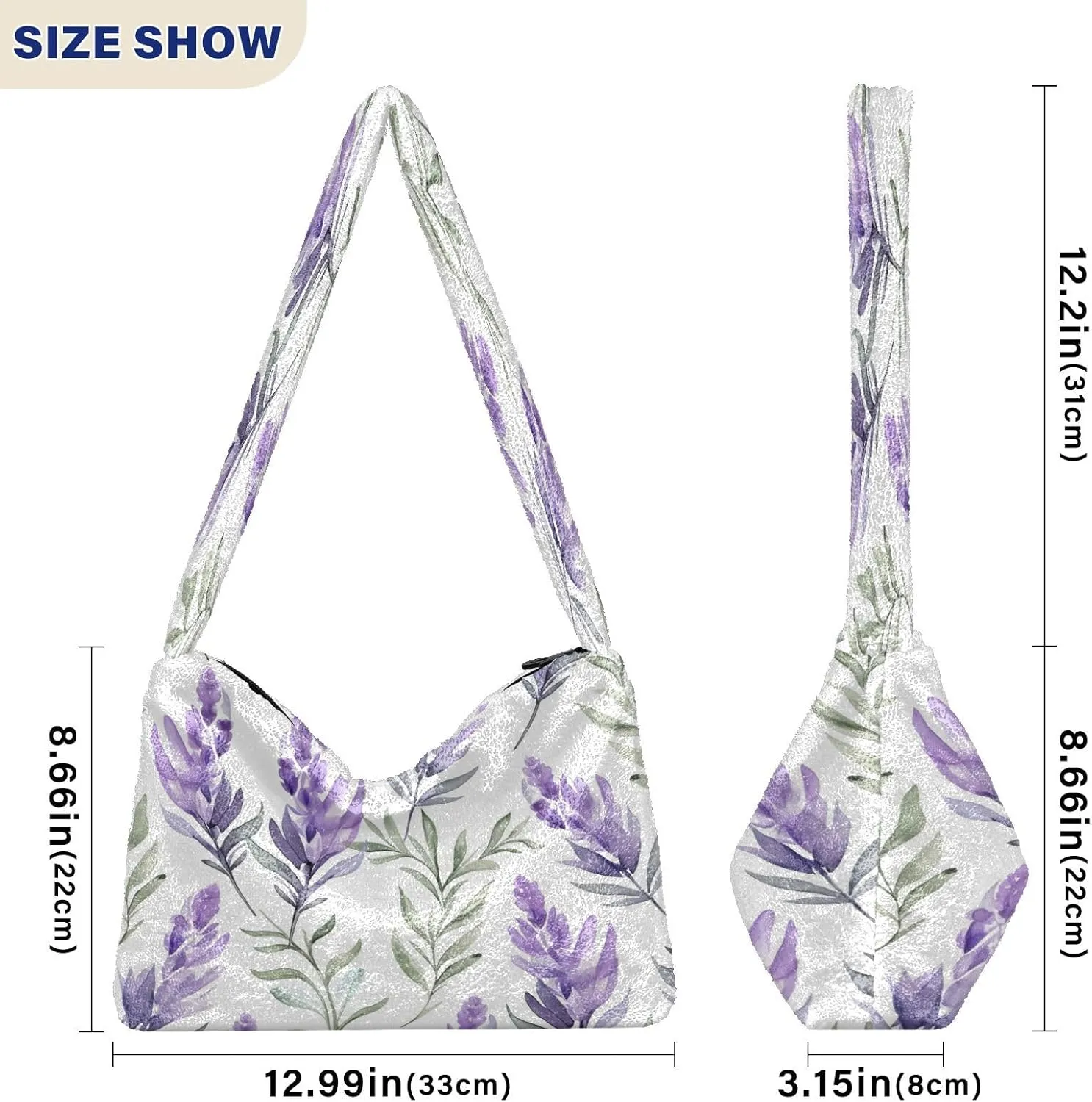 Green Leaves Modern Ladies Shoulder Handbags, Shoulder Tote Bag for Women, Autumn Handbags