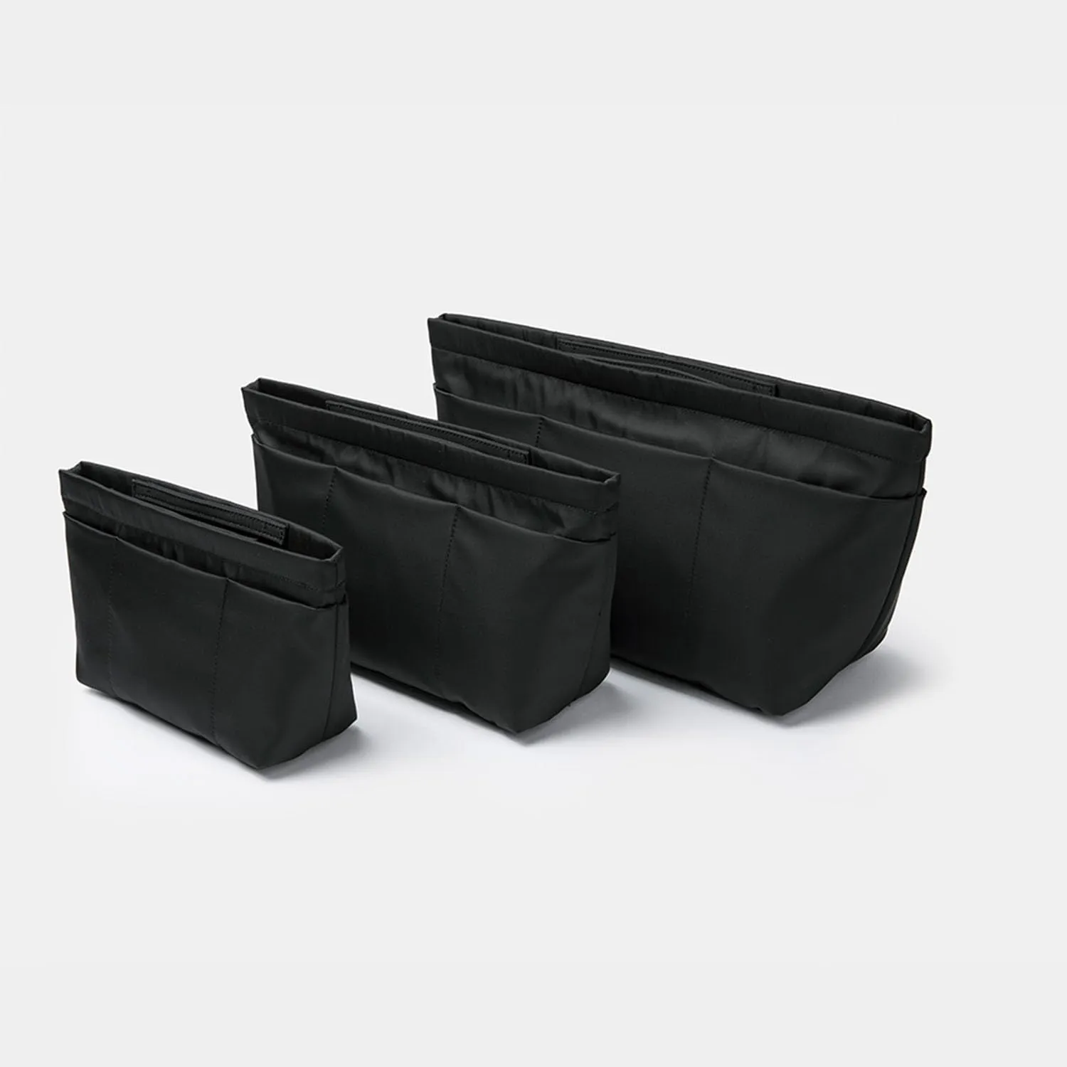 Handbag Organizer Insert Bag Tote Shaper Bag Large Purse Organizer Insert Lightweight & Durable Nylon inner bag (M, black)