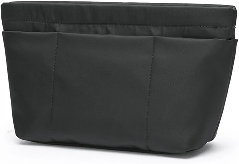 Handbag Organizer Insert Bag Tote Shaper Bag- Large Purse Organizer Insert - Lightweight & Durable - Nylon inner bag (S, black)